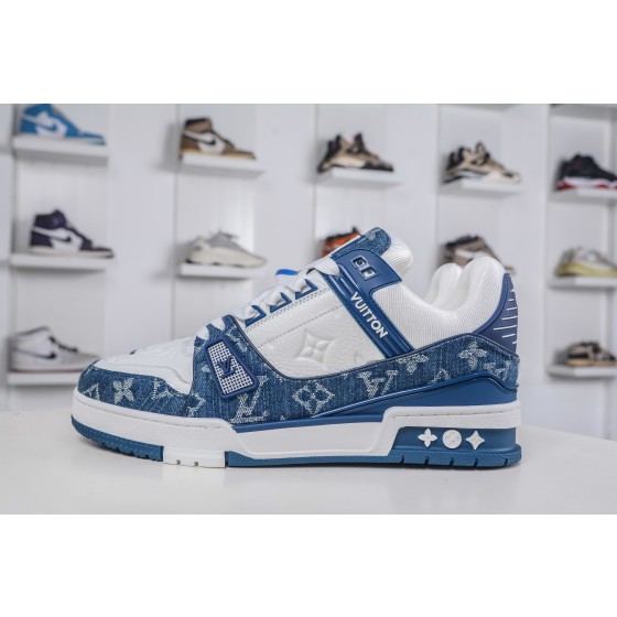 Louis Vuitton Trainer, Denim Blue, 1A9JGV