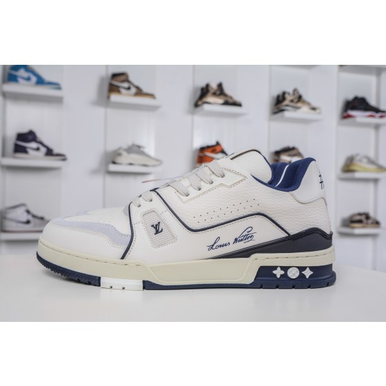 Louis Vuitton Trainer, #54, White/Blue, 1ABFA9