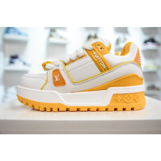 Louis Vuitton Trainer Maxi, White/Yellow, 1ACPQJ