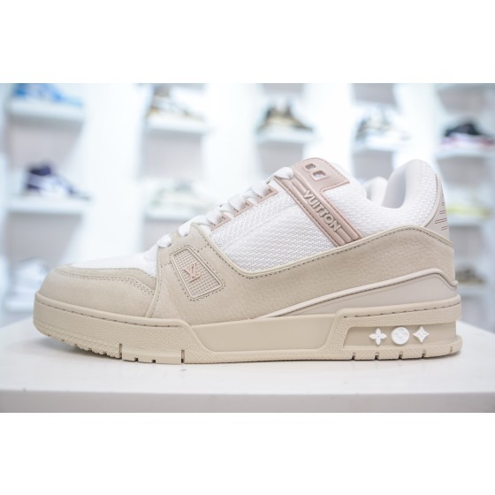 Louis Vuitton Trainer, Calf Leather, Beige, 1AHTM4
